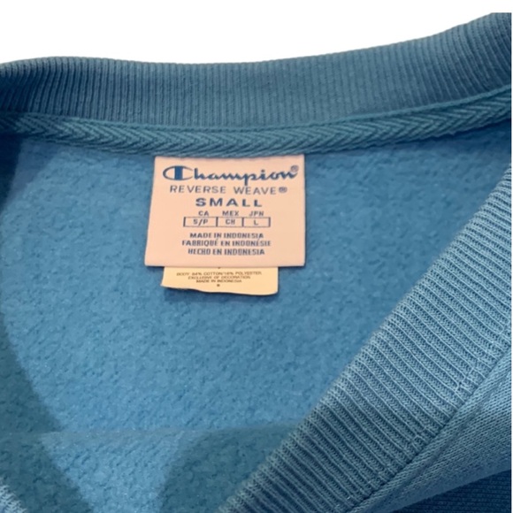 Women Champion Blue Cropped Hoodie - Picture 3 of 4